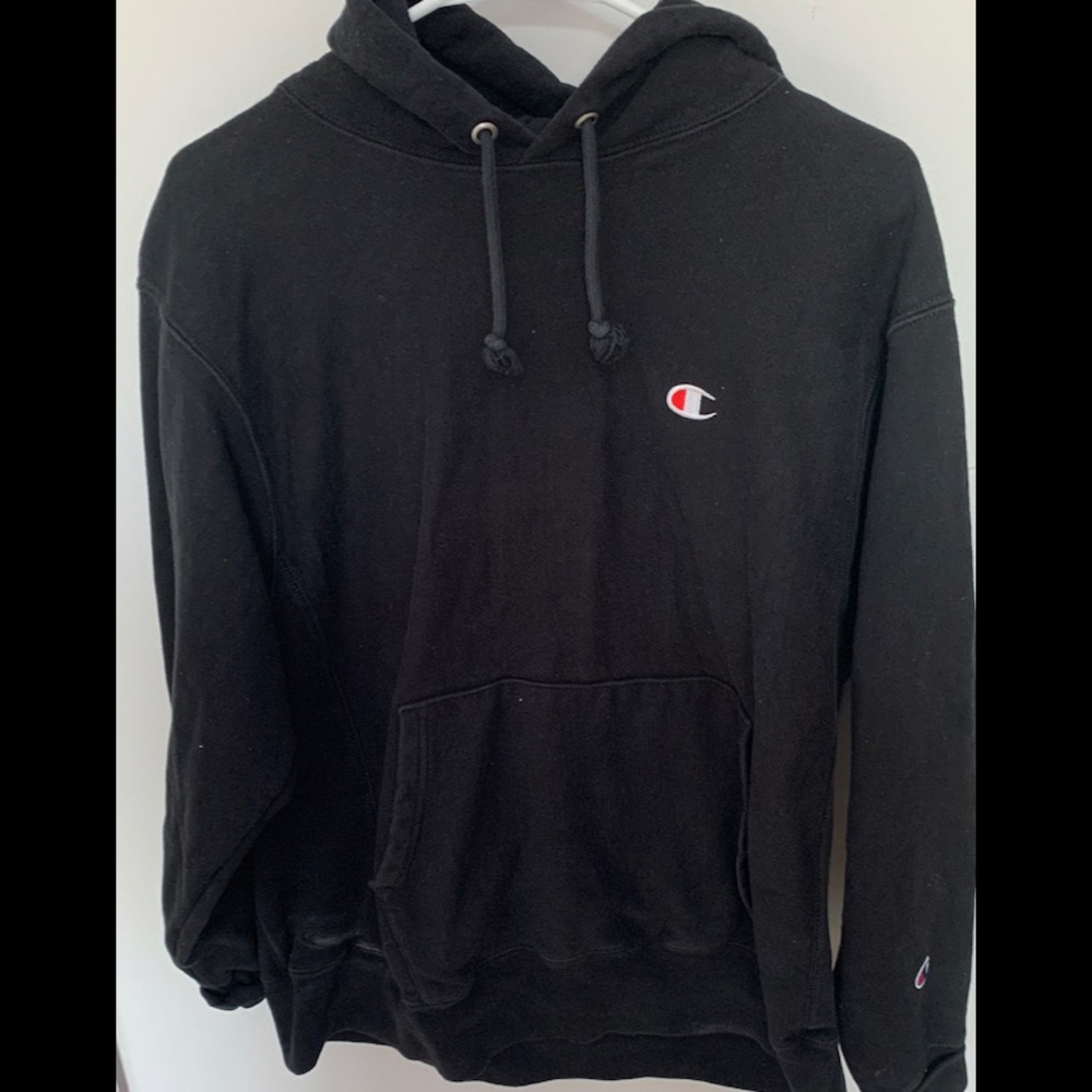 Champion black sweatshirt/hoodie